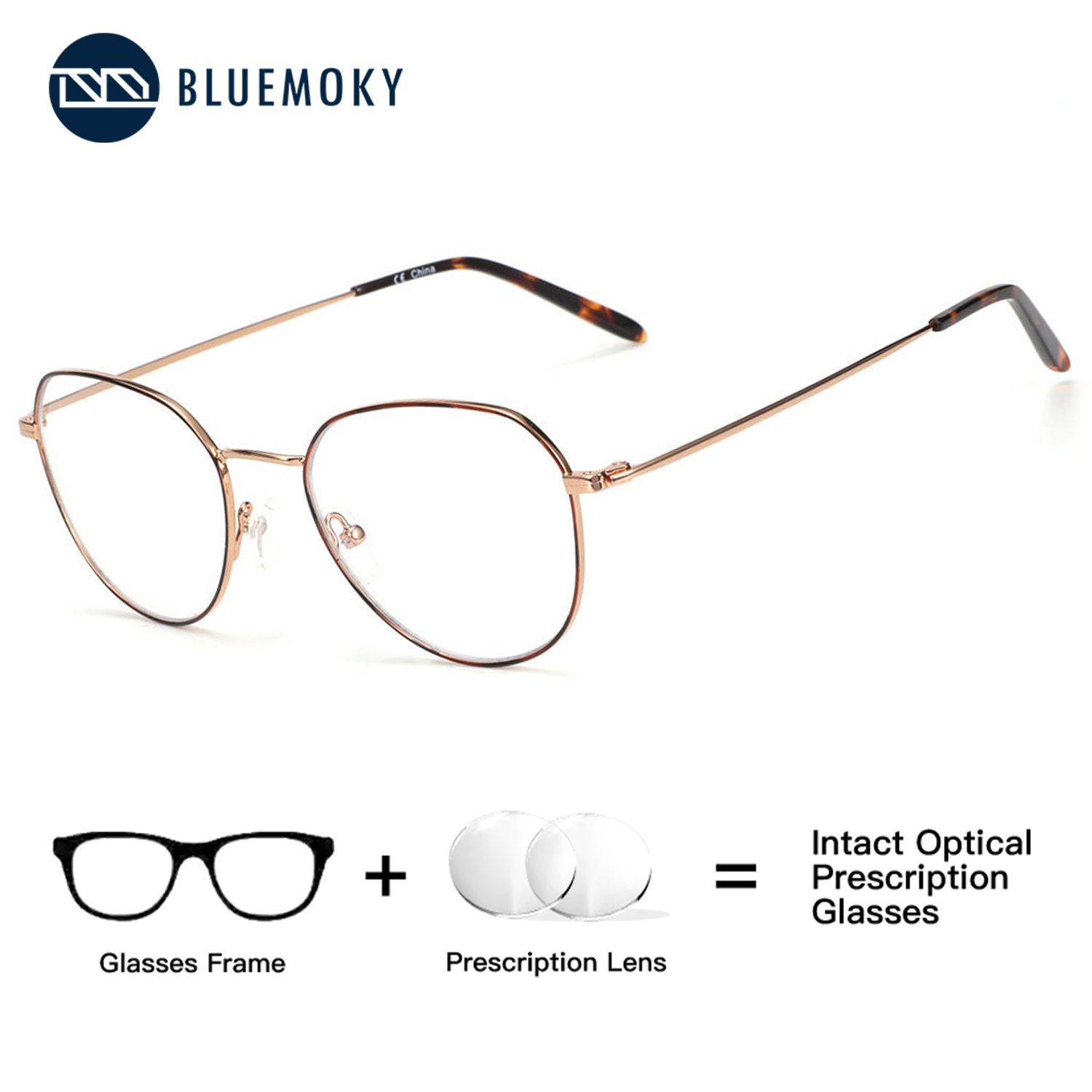 Anti Blue Light Film - Kacamata Resep Khusus Bulat Logam BLUEMOKY,