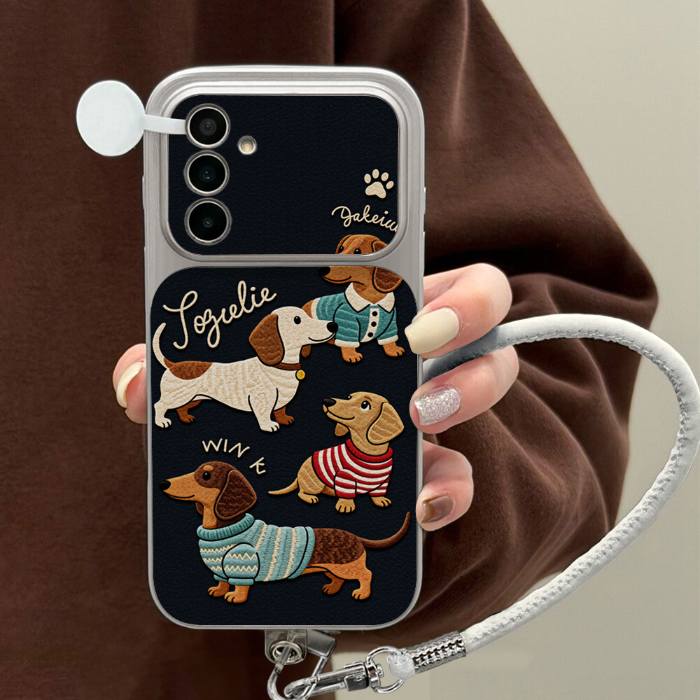 Camera Lens Protector - Casing Ponsel Kartun Dachshund Untuk Samsung
