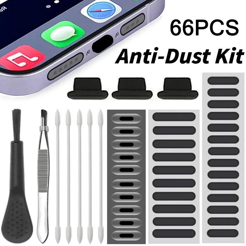 Dust Removal Sticker - 66 Buah Speaker Ponsel Sumbat Debu