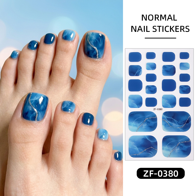 22Tips Stiker Kuku Kaki Motif  - Full Cover Adhesive ulasan dan harga