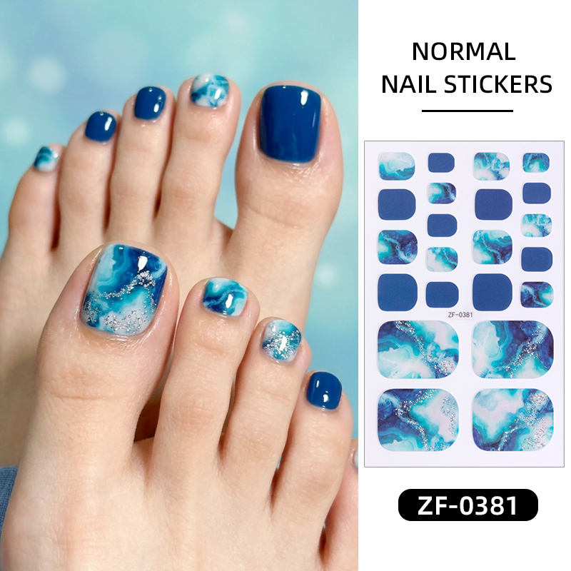 22Tips Stiker Kuku Kaki Motif  - Full Cover Adhesive ulasan dan harga